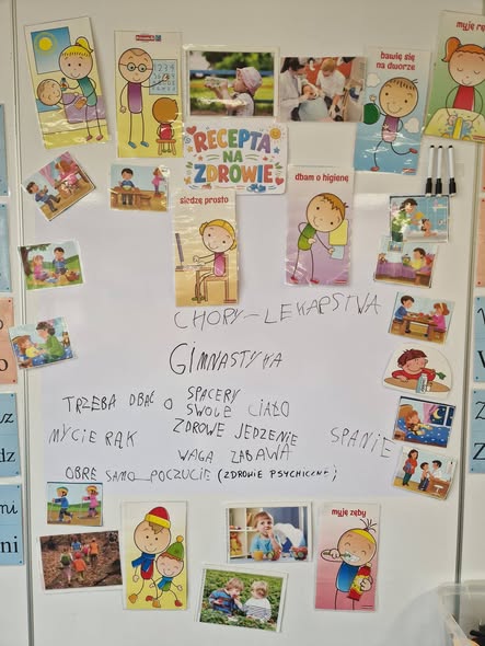 Plakat stworzony przez dzieci z grupy Kosów